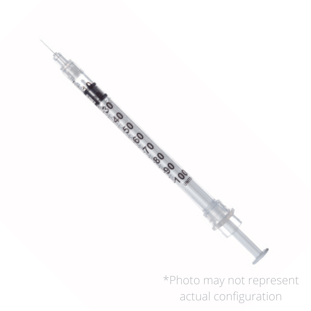 U100 insulin syringe and needle