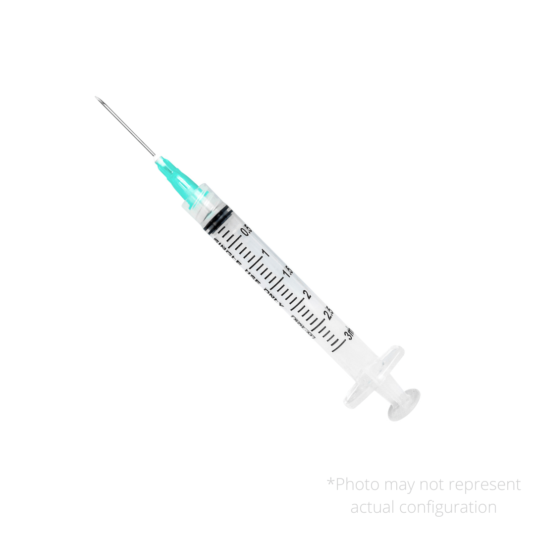 SOL-M 3mL Luer Lock Syringe, Exch Needle, 25g x 1 - Right Way Medical