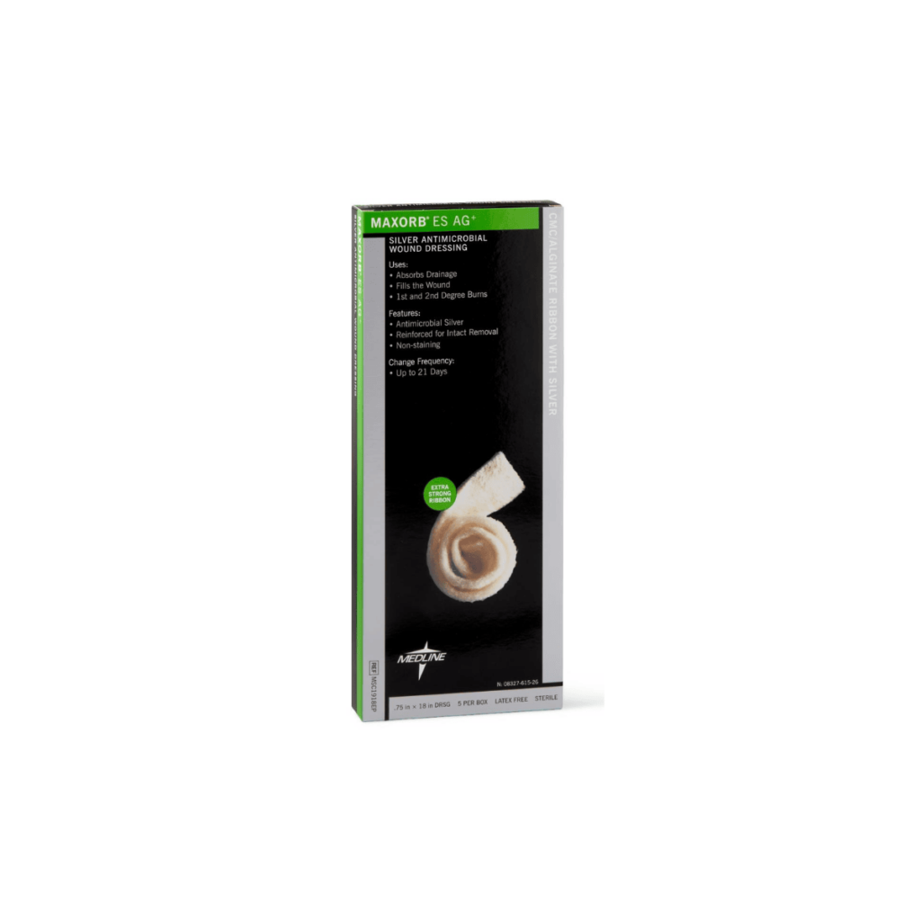 Medline Maxorb ES Ag+ Silver Antimicrobial Wound Dressing, 0.75