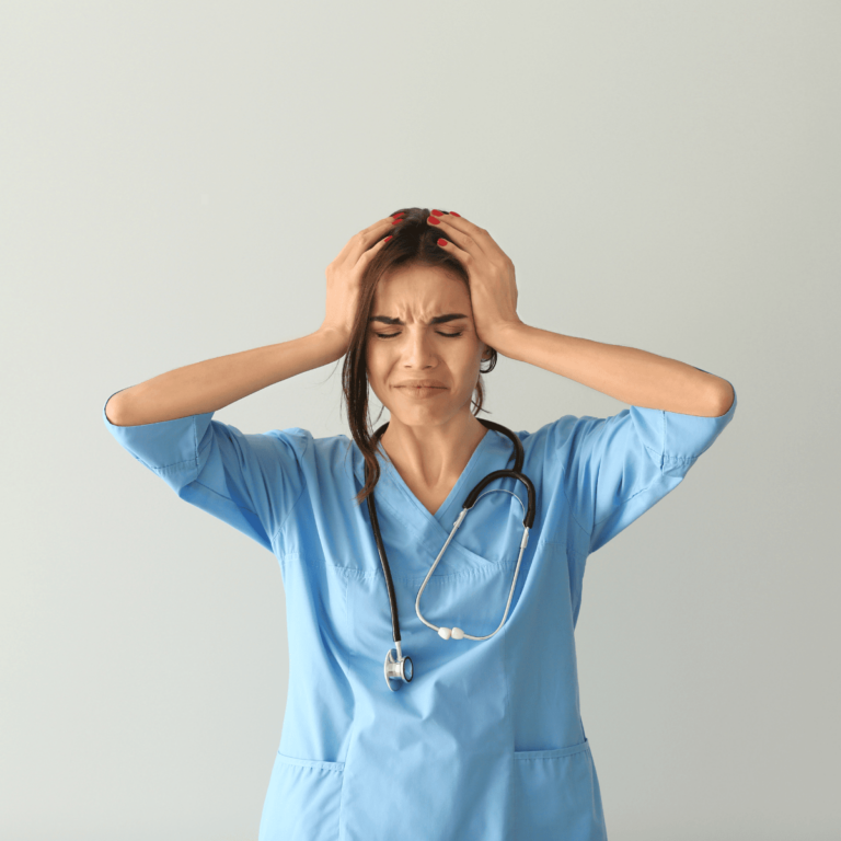 Stressed nurse